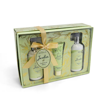 Tipperary Crystal Jardin Basil & Orange Pump Handwash & Tube & Pump Hand Cream Gift Set