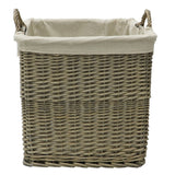 JVL Antique Wash Lined Log Basket | 16-008