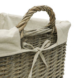 JVL Antique Wash Lined Log Basket | 16-008