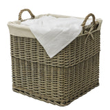 JVL Antique Wash Lined Log Basket | 16-008