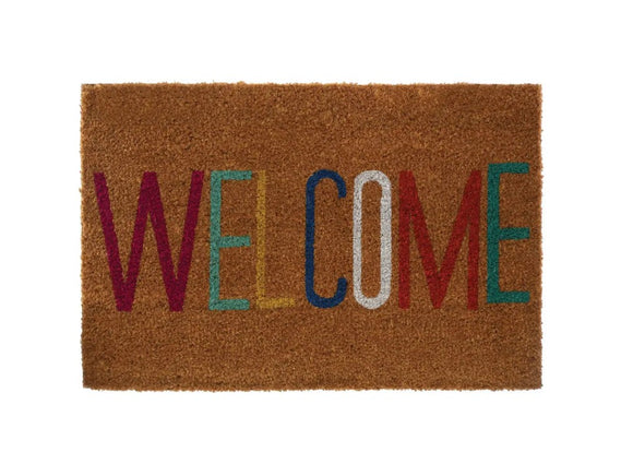 Welcome Multicolour Coir Doormat | 1901560