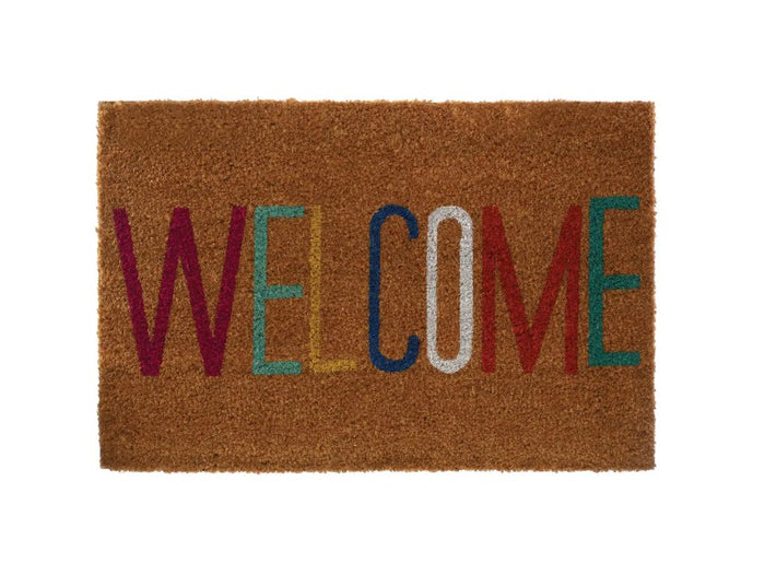 Welcome Multicolour Coir Doormat | 1901560