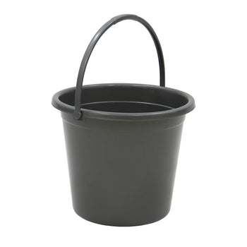 JVL 10 Litre Round Recycled Plastic Bucket - Grey | 20-600