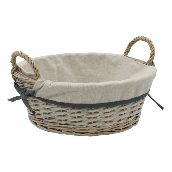 JVL Arianna Round Willow Storage Basket | 24-409