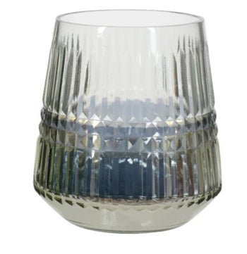 Silver Glass Tealight Holder