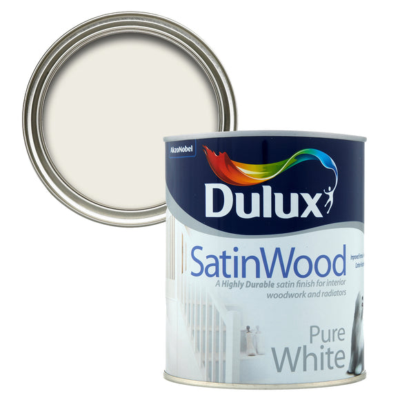 Dulux Satinwood Pure White 750ml | 5084304