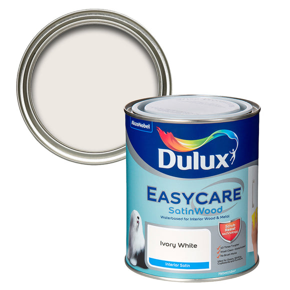 Dulux Easycare Satinwood Ivory White 750ml | 5083874