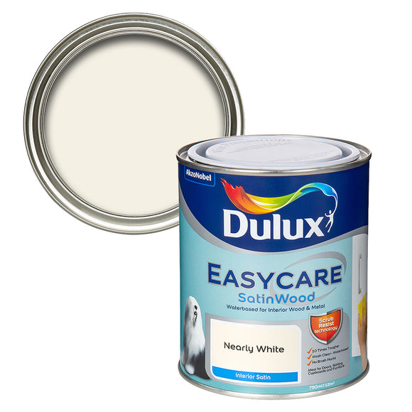 Dulux Easycare Satinwood Nearly White 750ml | 5083893