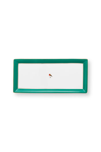 Love Birds Rectangular Cake Tray Emerald 33.3x15.5 | 51.018.156