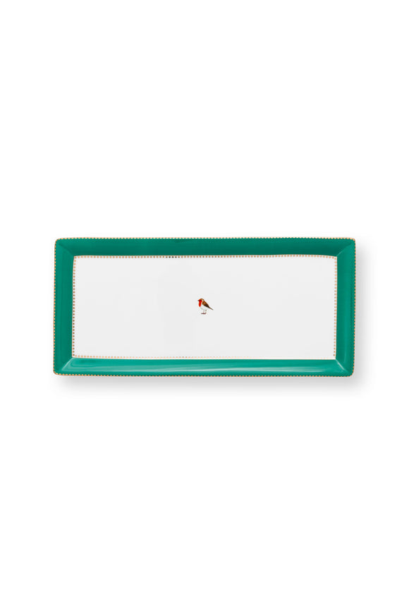 Love Birds Rectangular Cake Tray Emerald 33.3x15.5 | 51.018.156