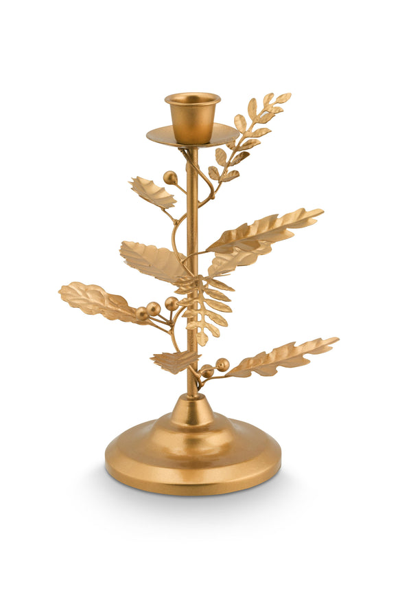 Leaves Candle Holder Gold 21.5cm | 51.092.116