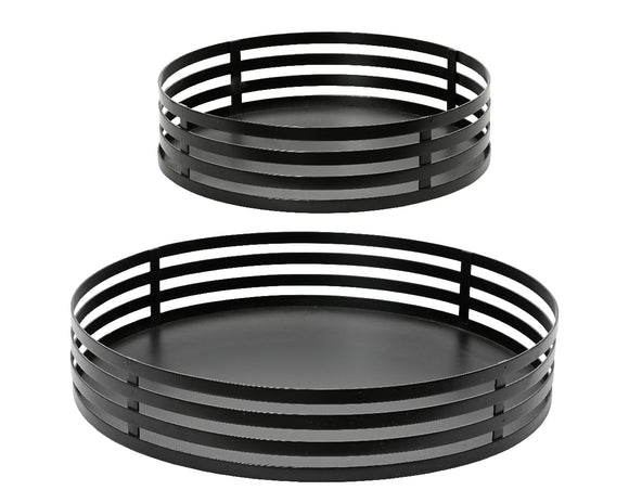 Iron Round Tray Black | 523231