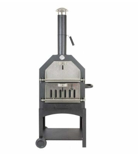 Lorenzo Wood Fired Oven - Black & Silver | 56107T