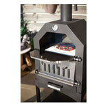 Lorenzo Wood Fired Oven - Black & Silver | 56107T