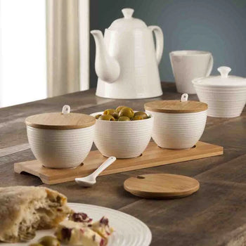 Belleek Living Ripple 3 Bowls Set │7987