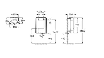 Vitreous China Urinal with Top Inlet | A35960B000