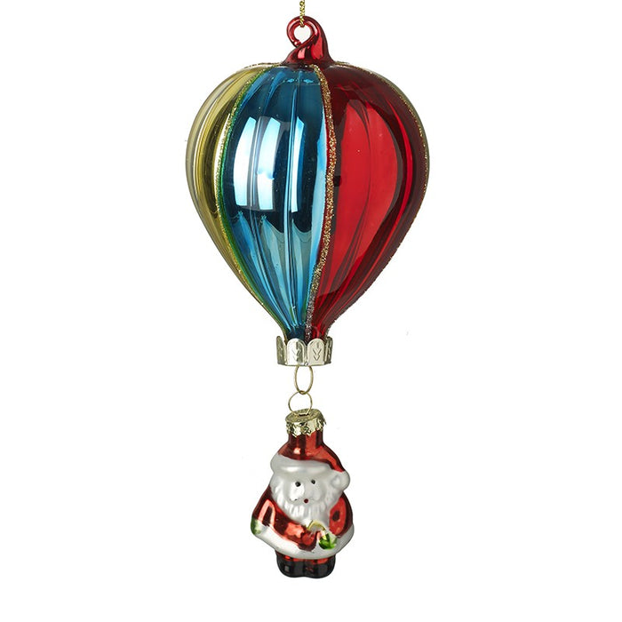 Hanging Glass Santa And Ball Tree Deco | APH158