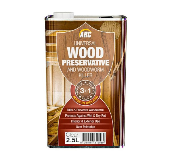 ARC Wood Preservative & Woodworm Killer 2.5lt - Clear  | AWPW002