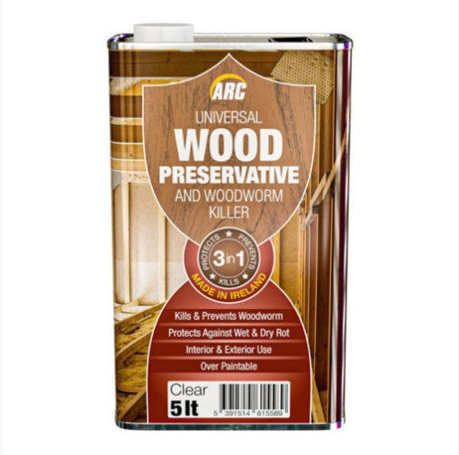 ARC Wood Preservative & Woodworm Killer 5lt - Clear  | AWPW003