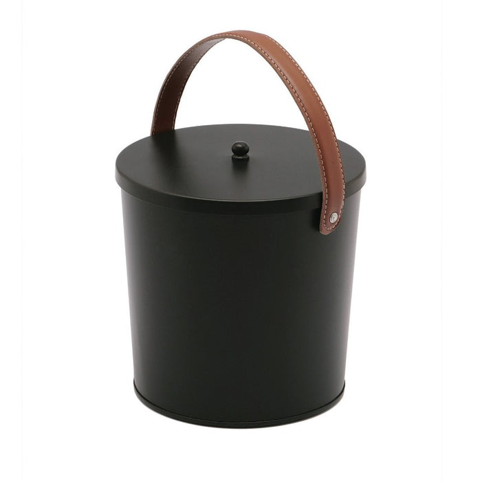 De Vielle Ash Bucket with Lid & Leather Handle 25cm | DEV006596