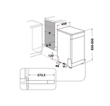 Indesit 45cm Slimline Freestanding Dishwasher - White | DF9E1B10UK