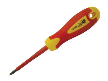 Fauthfull Soft Grip VDE Screwdriver Phillips Tip PH2 x 100mm | FAISDVDEPH2