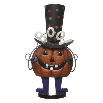 Bobbing Metal Boo Pumpkin | FAZ025