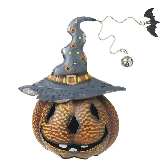 Metal Pumpkin In Witch Hat | FCP077