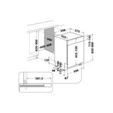 Hotpoint 14 Place Semi Integrated Dishwasher - Stainless Steel | H3B L626 X UK