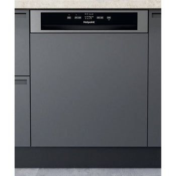 Hotpoint 14 Place Semi Integrated Dishwasher - Stainless Steel | H3B L626 X UK