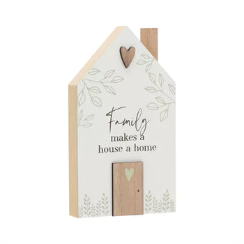 Moments Mini House Plaque Family White | MO152