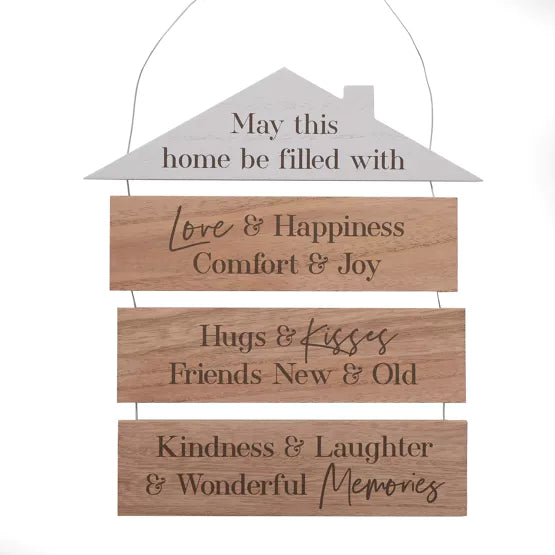 Moments House Hanging Plaque Wood | MO157