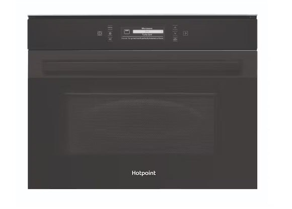 Hotpoint 40cm Built-in Microwave Combination Oven - Black Steel | MP996BMH