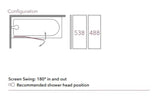 Merlyn MB13 2 Panel Folding Bath Screen