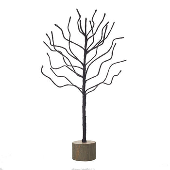 Black Twig Tree With Wooden Base | OYY214