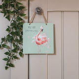 Wrendale Pretty in Pink Wooden Plaque | WDP003