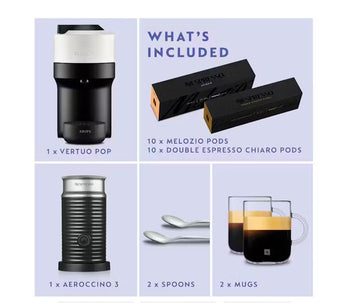 Nespresso Vertuo White Pop Coffee Bundle | XN920141