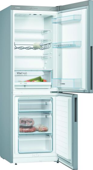 Bosch Series 4 Freestanding Fridge Freezer - Silver | KGV33VLEAG