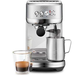 Sage The Bambino Plus Coffee Machine - Brushed Steel | SES500BSS4GUK1