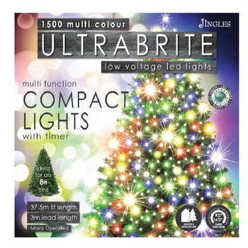 Jingles 1500 Multi Colour LED Ultra Brite Compact Lights with Timer│WOO-2635