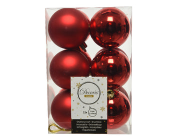 6cm Shatterproof Christmas Baubles