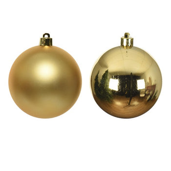 8cm Shatterproof Light Gold Baubles│022050K