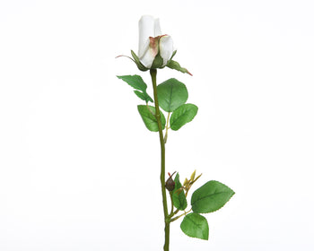 Silk Rose Closed on Stem