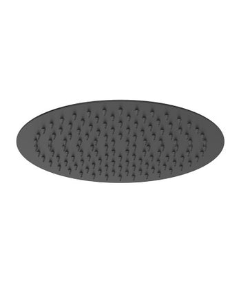 Sync Round Thin Stainless Steel Shower Head 250mm Matt Black | USH0049