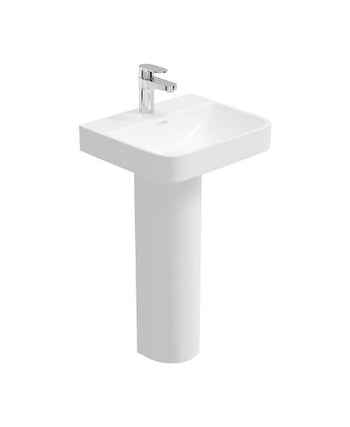 Horizon 45cm 1th Square Basin & Full Pedestal | USW0323