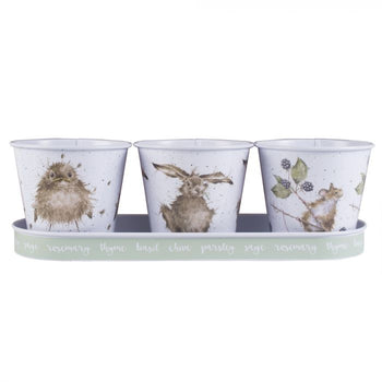 Wrendale Herb Pots & Tray│GR003