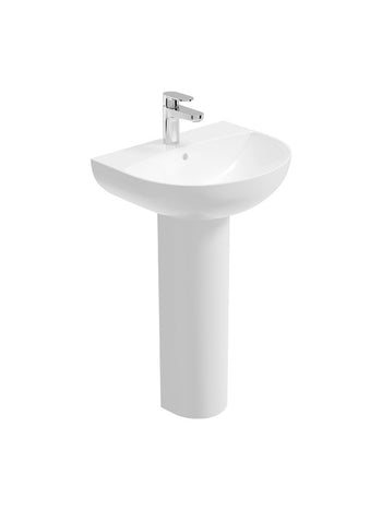 Horizon 50cm 1th Round Basin & Full Pedestal | USW0321